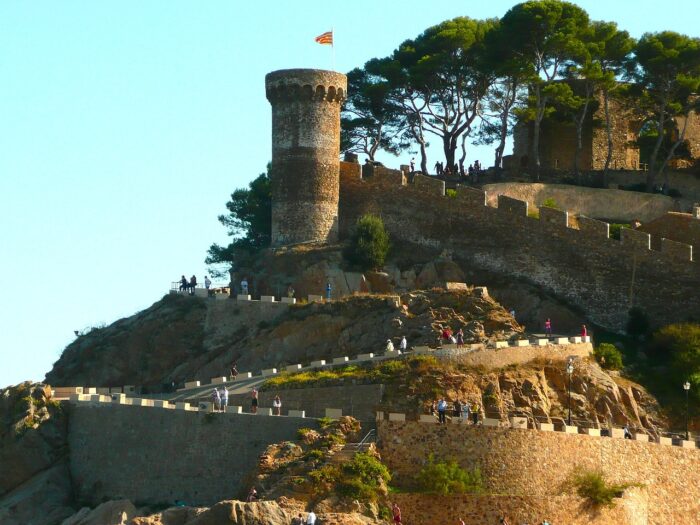 spain, castle, tossa de mar